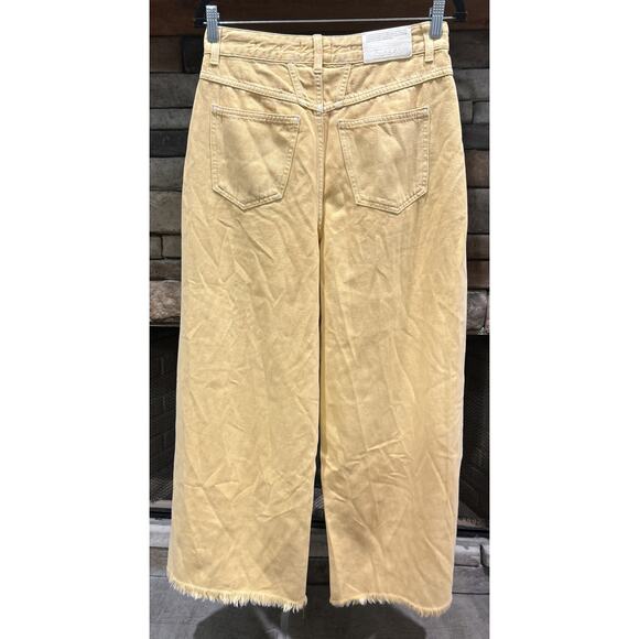 Women’s CLOSED Organic Cotton Yellow Wide Leg Jeans Size 26 *C7 - Picture 5 of 6